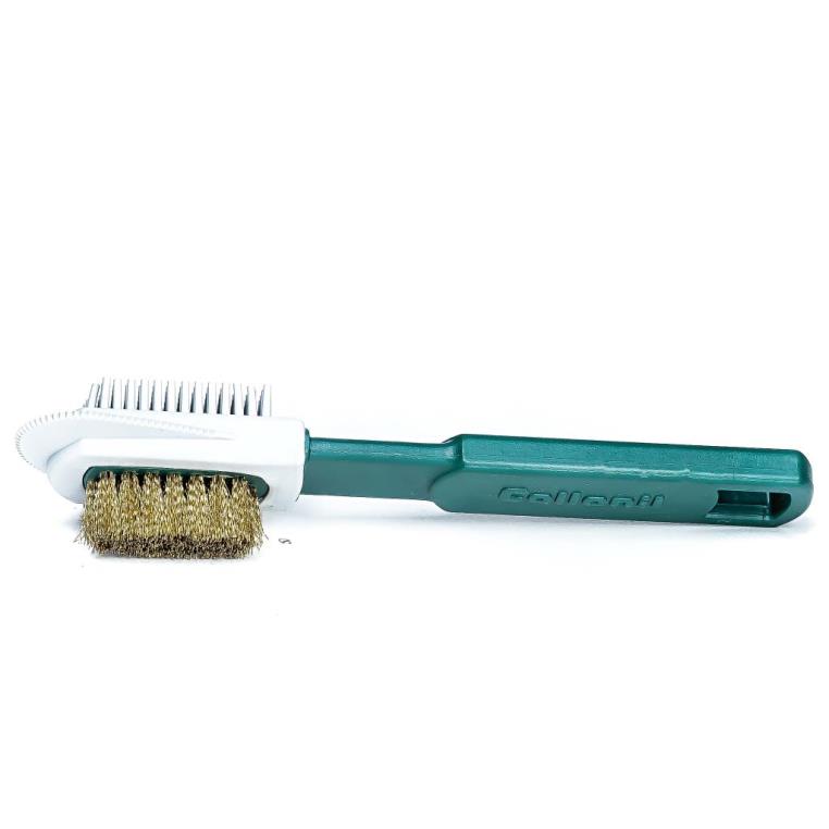 COMBI BRUSH MESSING - Hasított bőr kefe