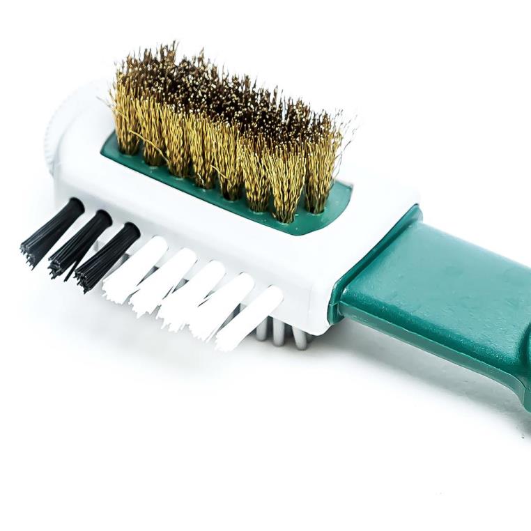 COMBI BRUSH MESSING - Hasított bőr kefe