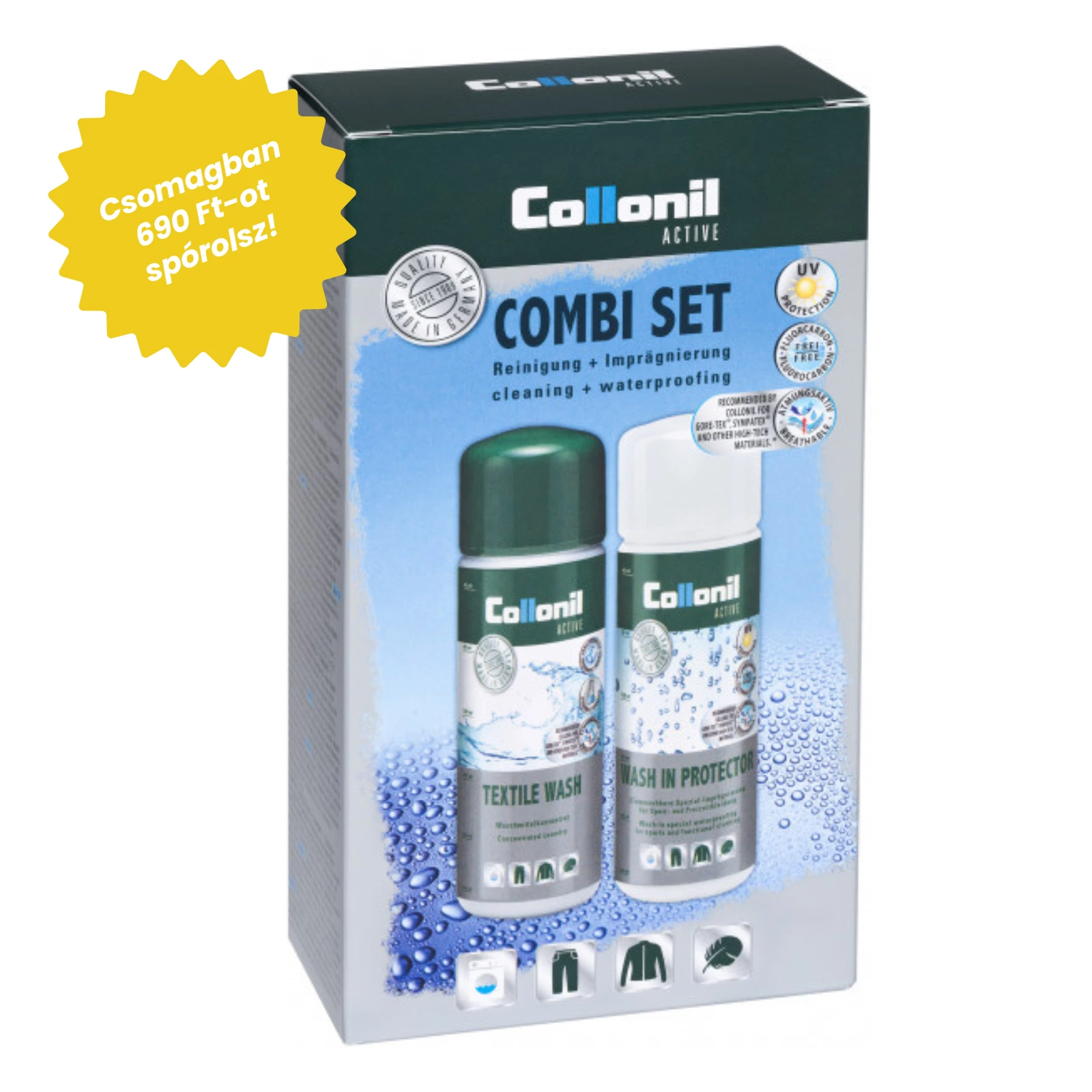 ACTIVE COMBI SET - Tisztító és vízlepergető készlet