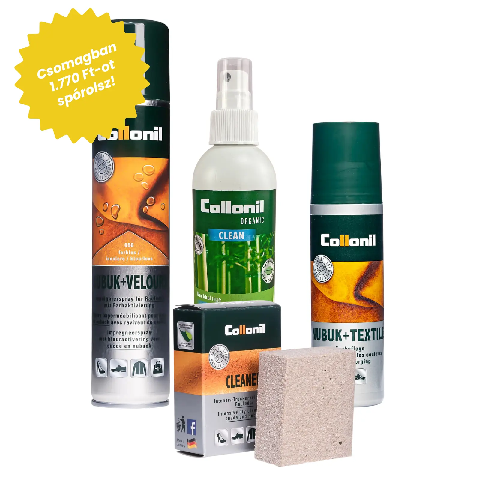 Hasított bőr csomag - Speciális Ápolás Nubukhoz  és Velúrhoz